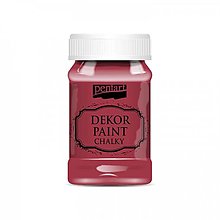 Farby-laky - Dekor paint soft chalky, 100 ml, kriedová farba (kardinálová červená) - 13381101_
