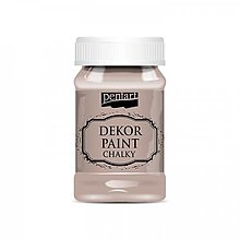Farby-laky - Dekor paint soft chalky, 100 ml, kriedová farba (vintage hnedá) - 13381102_