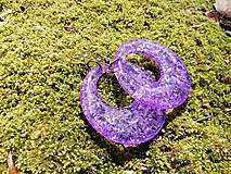 Náušnice trblietavé kruhy fialové 
