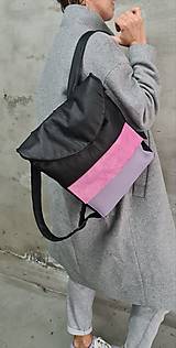 Batohy - Lavender BLackPack kožený ruksačik - 13381129_
