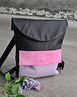 Batohy - Lavender BLackPack kožený ruksačik - 13381141_