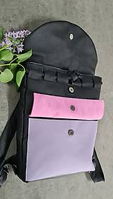 Batohy - Lavender BLackPack kožený ruksačik - 13381143_