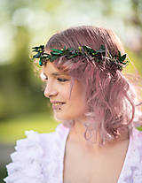 Ozdoby do vlasov - Kvetinová tiara "smaragdy v tráve" - 13379957_