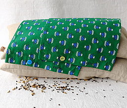 Úžitkový textil - Návliečka na FILKI šupkový vankúšš 35 cm (zelená veľrybková) - 13379332_