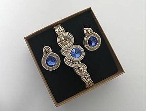 Sady šperkov - Šujtášový set (Modrá) - 13384209_