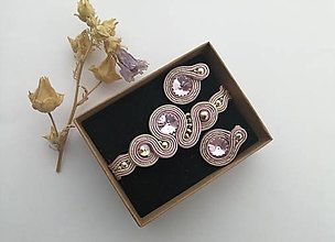 Sady šperkov - Šujtášový set (Ružová) - 13384213_