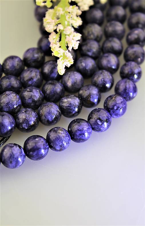 Minerály - čaroit korálky 8mm - akciová cena! - 13384695_