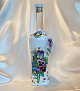 Nádoby - Darčeková fľaša s vlastným nadpisom Fialková - 13384704_