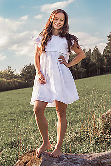 Šaty - Letné madeirové šaty na dojčenie biele - 13383212_