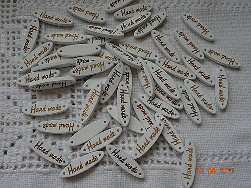 Komponenty - Handmade štítky drevené, biele - 13384321_