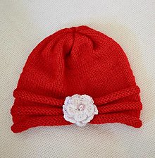 Čiapky, čelenky, klobúky - Červená čiapka - 13383692_