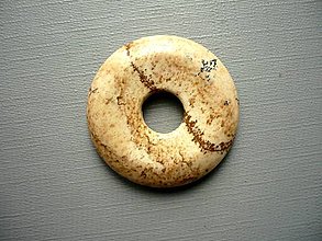 Minerály - Donut 30 mm - jaspis obrázkový, č.17f - 13383995_