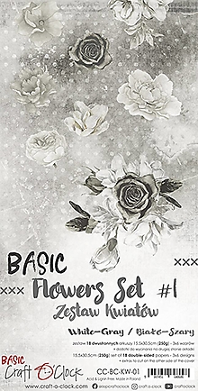 Papier - Sada scrapbookových papierov Basic Flowers set - 13389559_