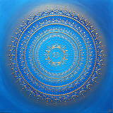 Obrazy - Mandala  NEKONEČNÁ LÁSKA A ŠTASTIE ❤️ (blue) 80 x 80 - 13386988_