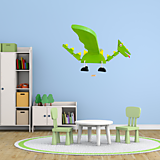 Hračky - Zelený Lietajúci Drak - Závesná Dekorácia pre Deti - 13387645_
