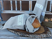 Úžitkový textil - Vrecúško na chlieb Grandma's Story I - 13388114_
