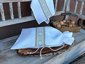 Úžitkový textil - Vrecúško na chlieb Grandma's Story II - 13388062_