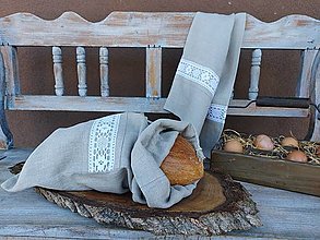 Úžitkový textil - Vrecúško na chlieb Grandma's Story I - 13388114_