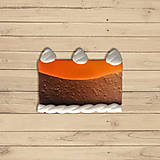 Magnetky - FIMO tortička (pomarančová) - 13388675_