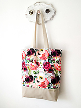Nákupné tašky - Taška kvetová záhrada - 13392816_