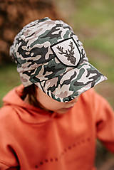 Detské čiapky - šiltovka military detská - 13393029_