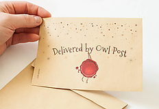 Craft obálka / Recyklovaná C6 " Owl Post"