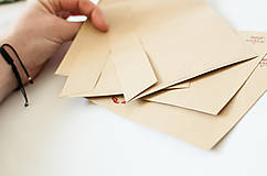 Papier - Craft obálka / Recyklovaná C6 "Ľúbim Ťa" - 13392055_