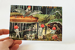 Papier - Pohľadnica "Children of the forest II." - 13392672_