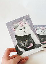 Papier - Pohľadnica "cat portrait" - 13392760_