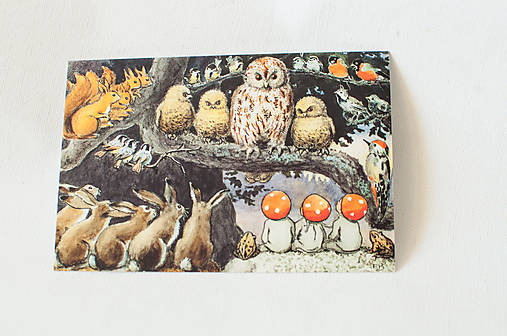 Papier - Pohľadnica "Children of the forest I." - 13392664_
