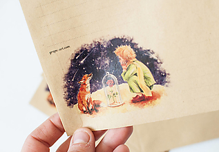 Papier - Craft obálka / Recyklovaná C6 "Little Prince" - 13392087_