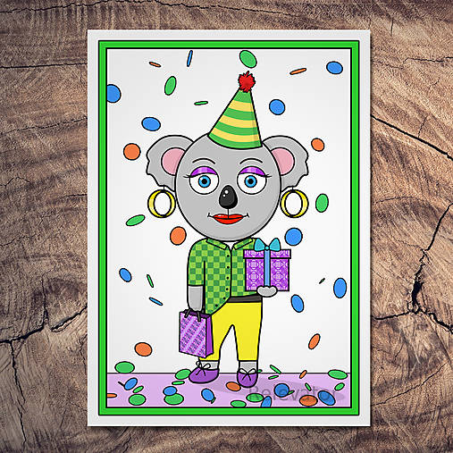 Papiernictvo - Koala pohľadnica (Anna) - 13390818_