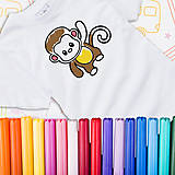 Detské oblečenie - Detské tričko s omaľovánkou OPIČKA - 13393326_