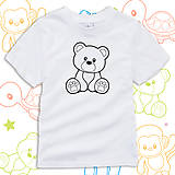 Detské oblečenie - Bavlnené tričko maľovanka S MEDVEDÍKOM  - 13393394_