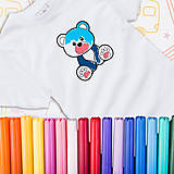 Detské oblečenie - Bavlnené tričko maľovanka S MEDVEDÍKOM  - 13393395_