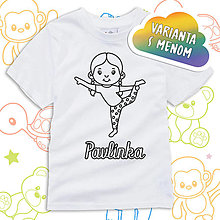 Detské oblečenie - Detské tričko omaľovánka s GYMNASTKOU - 13393411_