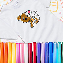 Detské oblečenie - Detské tričko s omaľovánkou psíka - 13393676_
