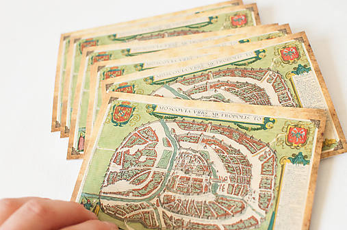  - Pohľadnica "Starožitná mapa Moskvy, 1617" - 13393539_
