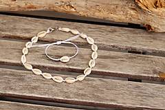 Sady šperkov - Súprava - Mušľový Choker a náramok - 13395789_