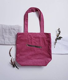 Nákupné tašky - Taška - Cord pink - 13399395_