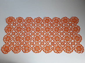 Úžitkový textil - Háčkovaný obrus oranžový - 13401536_