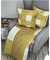 Úžitkový textil - Prehoz, vankúš patchwork vzor moderná žltá kombinácia ( rôzne varianty veľkostí ) - 13404257_