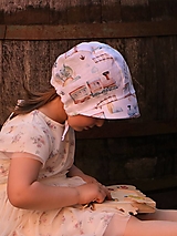 Detské čiapky - Letný detský ľanový čepiec vláčik - 13403881_