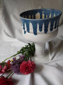 Dekorácie - Váza modré slzy - 13404088_