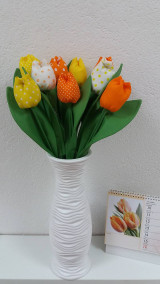 Dekorácie - Tulipány (žlto - oranžová kombinácia) - 12987580_