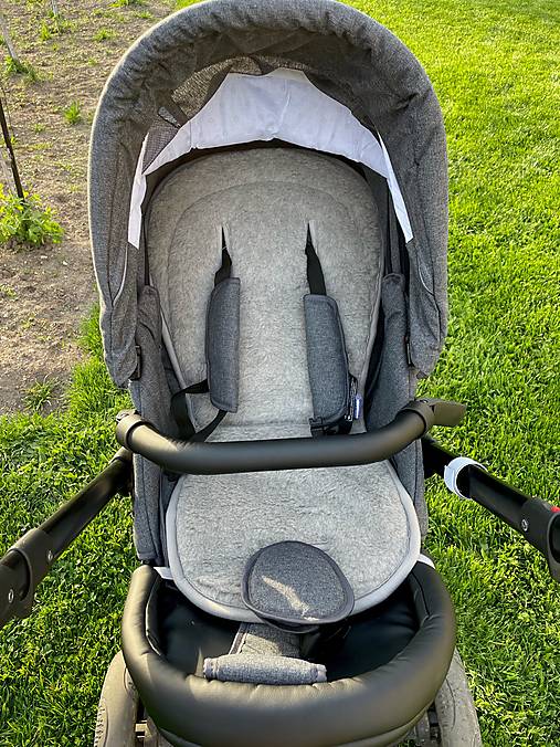 Detský textil - VLNIENKA podložka do kočíka TUDORE Trapper 100% merino Top Super wash Grey  na mieru - 13405102_