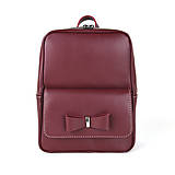 Batohy - Exkluzívny kožený ruksak z pravej hovädzej kože v bordovej farbe - 13406006_