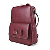 Batohy - Exkluzívny kožený ruksak z pravej hovädzej kože v bordovej farbe - 13406009_