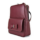 Batohy - Exkluzívny kožený ruksak z pravej hovädzej kože v bordovej farbe - 13406010_