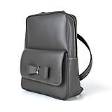 Batohy - Exkluzívny kožený ruksak z pravej hovädzej kože v šedej farbe - 13406163_